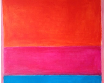 Hand Painted Mark Rothko Inspired No.1 Painting Reproduction On Canvas