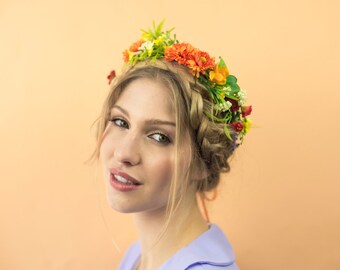 Cottage Garden Crown in Orange