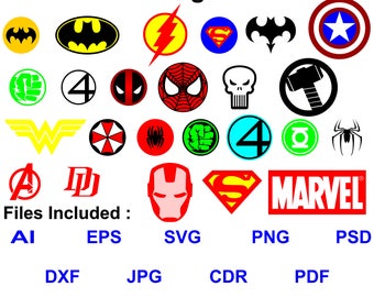 Superhero clipart | Etsy