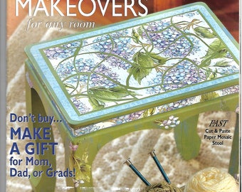 Crafts 'n Things Magazine May 2004 - stained glass, mosaic, beaded jewelry, cross stitch, memory box and more