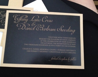 Black and Gold - Wedding Invitation Package