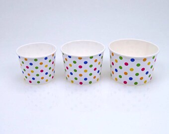 16 oz polka dot frozen yogurt Cup