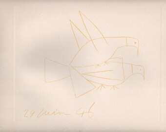 Original vintage Picasso lithography , collection Plastique