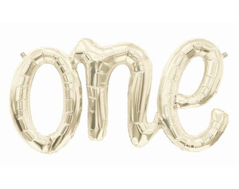 30" One Script Balloon, First Birthday Balloon, One Balloon Script Letter, One Balloon, 1st Birthday