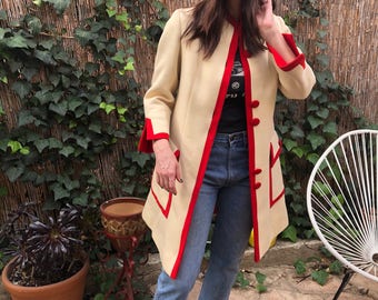 Vintage Wool Coat Mod Style