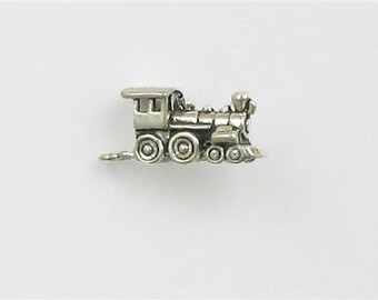 Sterling Silver 3-D Train Engine Charm