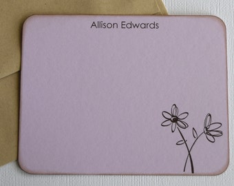 Personalized Flat Note Cards - Set of 10
