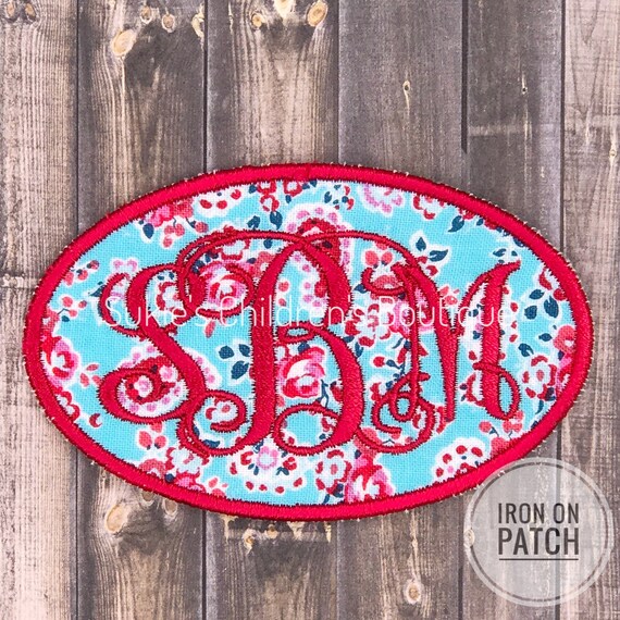 Monogram Iron On Patch Iron On Monogram Patch Monogram Iron 