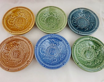 Wade 6 Different Dishes, 3 Coranation 1953 and 3 Silver Jubilee 1977 (Perfect)