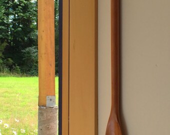Hand Carved Cherry Wood Shoe Horn, Canoe Horn, Wooden Shoe Horn