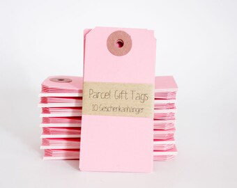 10 Gift Tags Manila - pink
