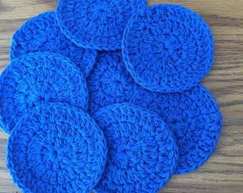 Facial scrubbies, scrubbies, cotton scrubbies, cotton pads, rounds, cleansing pads, reuseable pads, go green, cleansing, makeup removal