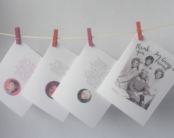 Set of 4 Golden Girls note cards