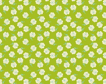 Primavera Buds in Green Cotton Fabric by Patty Young for Riley Blake