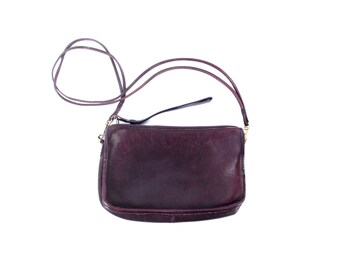 Vintage 70s Purse - Vintage Coach Bag - Vintage 70s Coach Bag - New York City - Brown Leather Bag - Cross Body Bag - Coach Wristlet Clutch