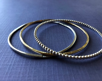Classic Bangle Bracelet Trio