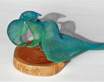 Birds Sculpture, Pair of Birds, Nature Sculpture, Metal Animal Art, Wire Bird Sculpture,Shelf Sculpture,Table Sculpture,Turquoise Home Decor