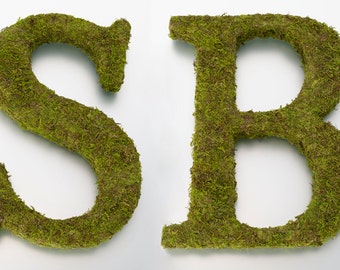 Moss Covered Letters Ideal for DIY Wedding Door Decorations or Home Decorations