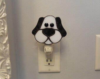 Stained Glass Dog Night Light