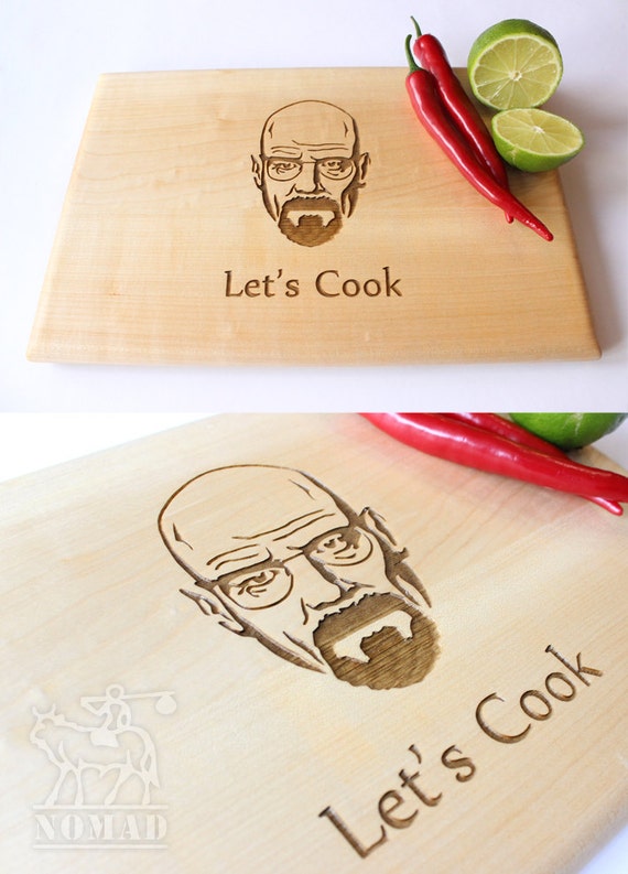 Items Similar To Breaking Bad Cutting Board Lets Cook Heisenberg Engraved Walter White 