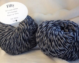 10 skeins 50% Merino /tweede/ made in FRANCE