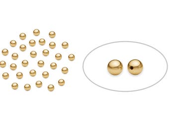 50 Pcs 2.5 mm 14K Gold Filled Round Beads (GF52010250) Seamless