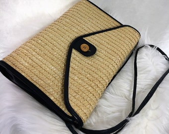 Vintage Woven Straw Handbag