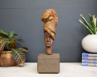 Artisan Wood Carved Sculpture