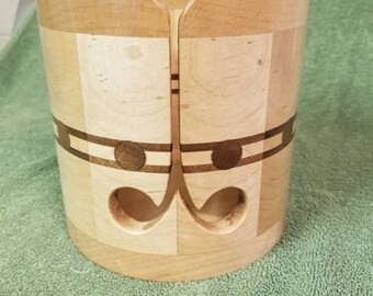 Maple and Walnut Wooden Yarn Bowl