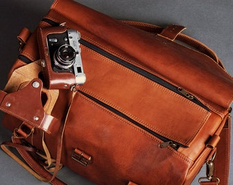 Leather Travel Bag 20" / Leather Duffle Bag / Leather Sports Bag / Gym Bag / Cabin Travel Bag / Weekender Bag / Overnight Bag / Leather Bag