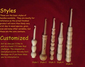 Handmade Wooden Crochet Hook 4mm+