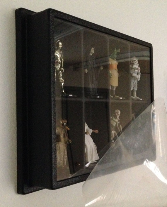  Action Figure Display Case with Dust Cover and wall mount Star