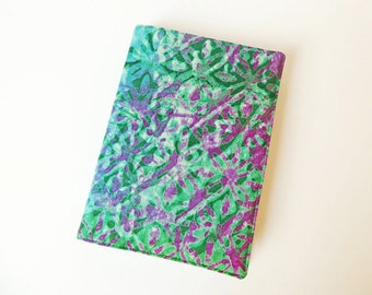 A5 'Batik' Planner Cover, Diary & Cover, Removable Book Cover, Fits Hobonichi Cousin, Batik Cotton, OOAK, UK Seller