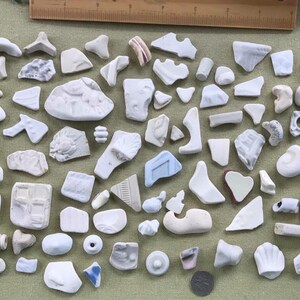 Lot Of Scottish Sea Pottery Pieces From Scotland - Interesting Shapes, Patterns, & Textures