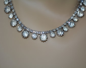 Rhinestone Necklace, Weiss Jewelry, Vintage, Weiss, , Mid Century, Something Old,Necklace,Wedding Necklace,Brides Necklace, Bridal Jewelry,