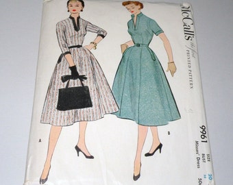 1954 McCalls 9961 Dress Pattern size 20 Complete