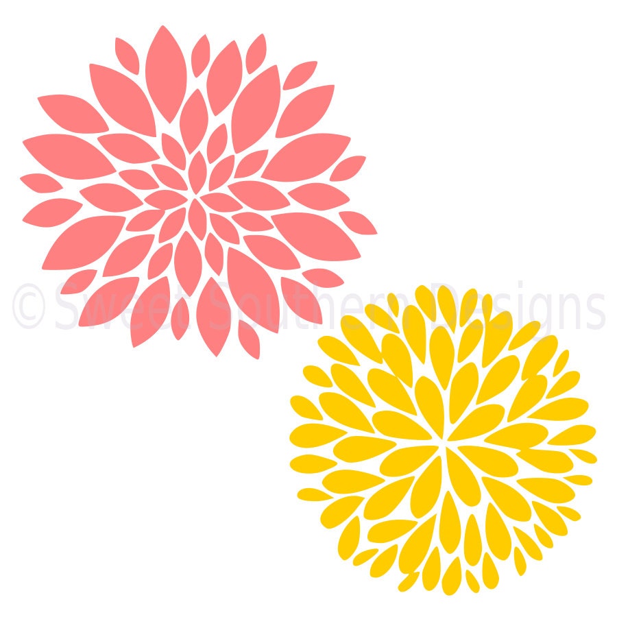 Download Dahlia flower SVG instant download design for cricut or