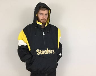 90s Pittsburgh Steelers Starter Jacket size XL ~ 55594