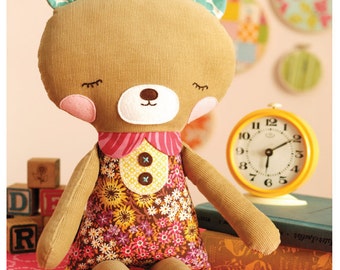Bear Sewing Pattern - PDF Sewing Pattern Ruthie Bear - Stuffed Animal Pattern - Bear Doll Instant Download