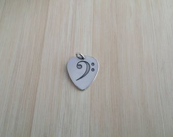 Handmade Sterling Silver Guitar Pick Pendant