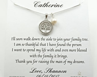 Mother of the Groom Gift, Mother of the Bride Gift, Mother in law Gift, Wedding Gift, Tree of Life,Mother of the groom necklace