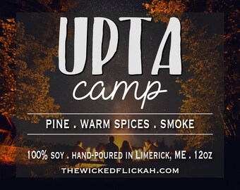 Upta Camp {12oz Wooden Wick Soy Candle}