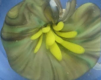 Lampwork Flower pendant Murano glass