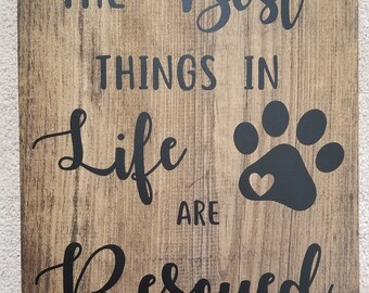 Rescue dog sign | Etsy