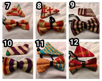 Bow tie and handkerchief kente
