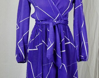 Vintage 1970s Hal Ferman PCF Petites Funky Secretary Dress