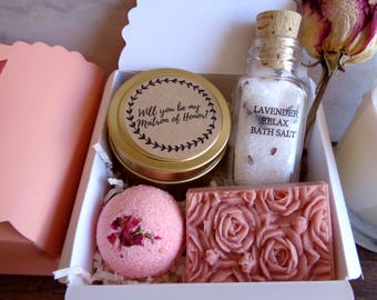 Will You Be My Matron Of Honor Gift Set Matron of Honor gifts personalized matron of honor gift sister matron of honor proposal gift Spa
