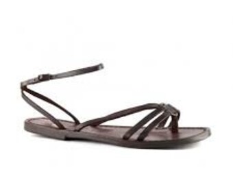 Vintage Italian Leather Strappy Sandals Size 41 NewOldStock