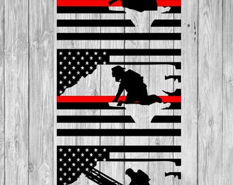 Download FireFighter American Flag Svg Png. Jpg. Fire Fighter firemen