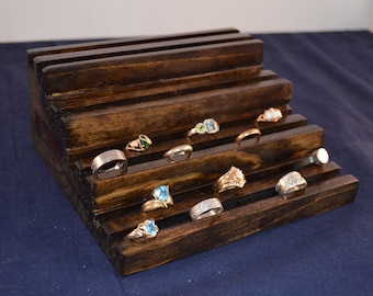Tiered Jewelry Store Ring Display / Multiple Ring Holder / Multiple Ring Display